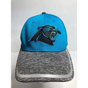 Carolina Panthers Cap Hat Small-Medium Blue Gray Fitted‎ NFL Football Charlotte
